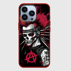 Чехол iPhone 13 Pro Скелет панк анархист