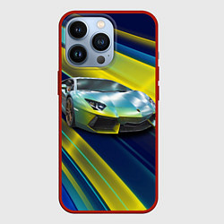 Чехол для iPhone 13 Pro Суперкар Lamborghini Reventon, цвет: 3D-красный