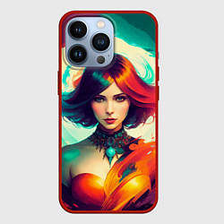 Чехол для iPhone 13 Pro Сюрреалистическая композиция, цвет: 3D-красный