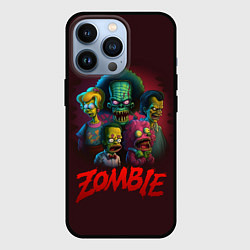 Чехол для iPhone 13 Pro Симпсоны зомби, цвет: 3D-черный