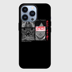 Чехол для iPhone 13 Pro Эрен Йегер - Атака титанов, цвет: 3D-черный