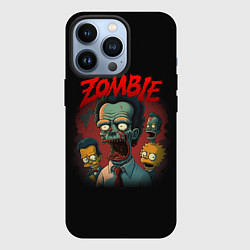 Чехол для iPhone 13 Pro Зомби в стиле Симпсонов, цвет: 3D-черный