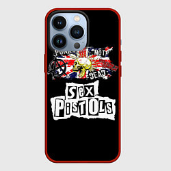 Чехол для iPhone 13 Pro Sex Pistols - punks not dead, цвет: 3D-красный