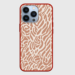 Чехол для iPhone 13 Pro Африканский пятнистый узор, цвет: 3D-красный