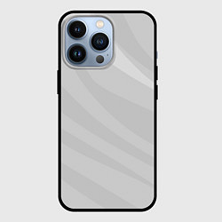 Чехол iPhone 13 Pro Светлый серый плавные полосы