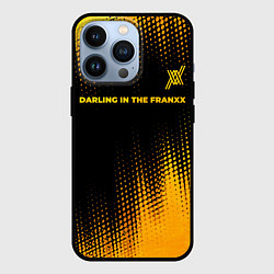 Чехол для iPhone 13 Pro Darling in the FranXX - gold gradient: символ свер, цвет: 3D-черный