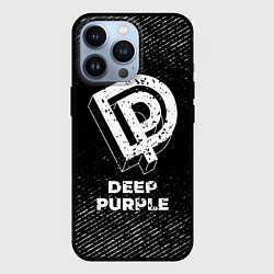 Чехол для iPhone 13 Pro Deep Purple с потертостями на темном фоне, цвет: 3D-черный