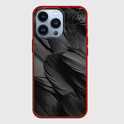 Чехол iPhone 13 Pro Черные перья ворона