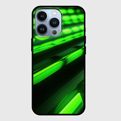 Чехол iPhone 13 Pro Green neon abstract