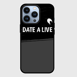 Чехол для iPhone 13 Pro Date A Live glitch на темном фоне: символ сверху, цвет: 3D-черный