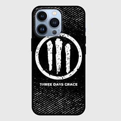 Чехол для iPhone 13 Pro Three Days Grace с потертостями на темном фоне, цвет: 3D-черный