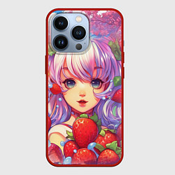 Чехол iPhone 13 Pro Девушка с фиолетовыми волосами
