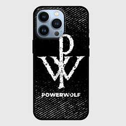 Чехол для iPhone 13 Pro Powerwolf с потертостями на темном фоне, цвет: 3D-черный