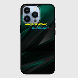 Чехол для iPhone 13 Pro Cyberpunk 2077 phantom liberty dark logo, цвет: 3D-черный