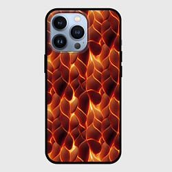 Чехол для iPhone 13 Pro Огненная мозаичная текстура, цвет: 3D-черный