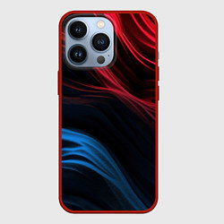 Чехол для iPhone 13 Pro Blue red black, цвет: 3D-красный