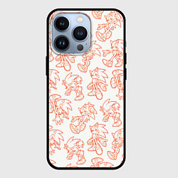 Чехол для iPhone 13 Pro Паттерн Sonic, цвет: 3D-черный