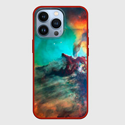 Чехол для iPhone 13 Pro Аморфный цветастый космос, цвет: 3D-красный