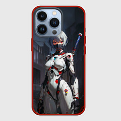 Чехол для iPhone 13 Pro Аянами Рей с мечом - Евангелион, цвет: 3D-красный