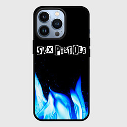 Чехол iPhone 13 Pro Sex Pistols blue fire