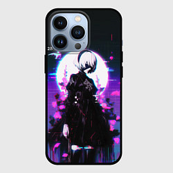 Чехол для iPhone 13 Pro Nier automata 2b neon, цвет: 3D-черный