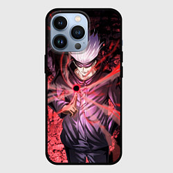 Чехол для iPhone 13 Pro Годжо Сатору red, цвет: 3D-черный