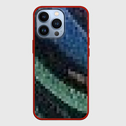 Чехол для iPhone 13 Pro Пиксельный узор, цвет: 3D-красный