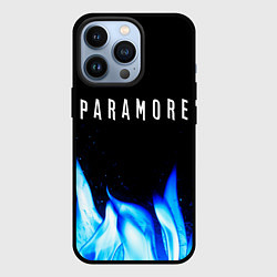 Чехол для iPhone 13 Pro Paramore blue fire, цвет: 3D-черный
