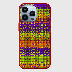 Чехол для iPhone 13 Pro Magic pixel, цвет: 3D-красный