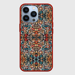 Чехол для iPhone 13 Pro Каллиграфический паттерн, цвет: 3D-красный