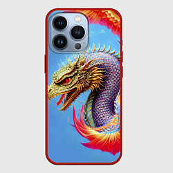 Чехол для iPhone 13 Pro Dragon - irezumi - tattoo - Japan, цвет: 3D-красный