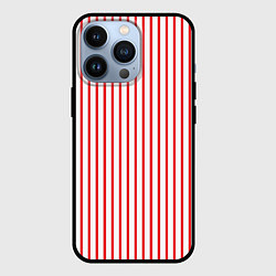 Чехол для iPhone 13 Pro Красная ретро-полоска, цвет: 3D-черный