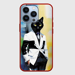 Чехол iPhone 13 Pro Cat fashionista - neural network - pop art