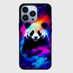 Чехол для iPhone 13 Pro Панда и краски, цвет: 3D-черный