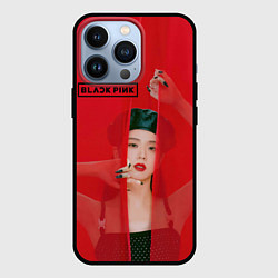 Чехол для iPhone 13 Pro Blackpink red background, цвет: 3D-черный