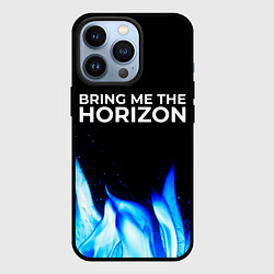 Чехол для iPhone 13 Pro Bring Me the Horizon blue fire, цвет: 3D-черный