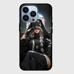 Чехол для iPhone 13 Pro Монашка 2b от нейросети, цвет: 3D-черный