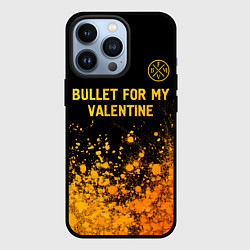 Чехол iPhone 13 Pro Bullet For My Valentine - gold gradient: символ св