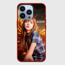 Чехол для iPhone 13 Pro Rose Blackpink kpop, цвет: 3D-красный