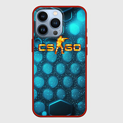 Чехол iPhone 13 Pro CS GO blue neon