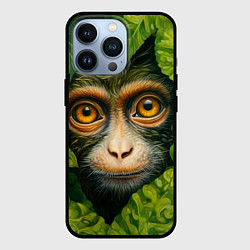Чехол для iPhone 13 Pro Обезьянка в джунгли, цвет: 3D-черный