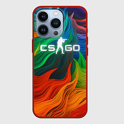 Чехол для iPhone 13 Pro Cs Go Logo Color, цвет: 3D-красный