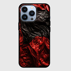 Чехол для iPhone 13 Pro Black red texture, цвет: 3D-черный