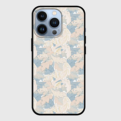 Чехол для iPhone 13 Pro Паттерн листьев, цвет: 3D-черный