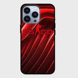 Чехол для iPhone 13 Pro CS GO red abstract, цвет: 3D-черный