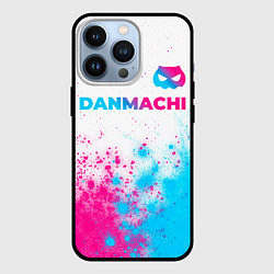 Чехол iPhone 13 Pro DanMachi neon gradient style: символ сверху