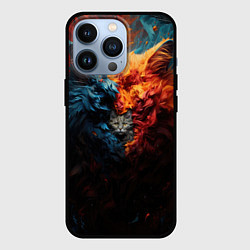 Чехол для iPhone 13 Pro Котик выглядывает из шерсти, цвет: 3D-черный