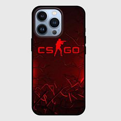 Чехол для iPhone 13 Pro CSGO logo dark red, цвет: 3D-черный