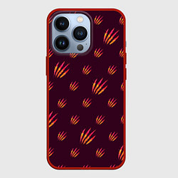 Чехол для iPhone 13 Pro Шрамы, цвет: 3D-красный