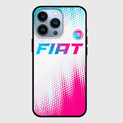 Чехол для iPhone 13 Pro Fiat neon gradient style: символ сверху, цвет: 3D-черный